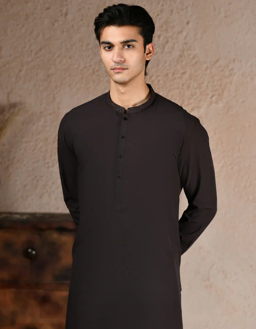 DARK BROWN BLENDED SPECIAL KURTA TROUSERS | JJKP-A-33199/S25/JJ10018-SF - Image 2