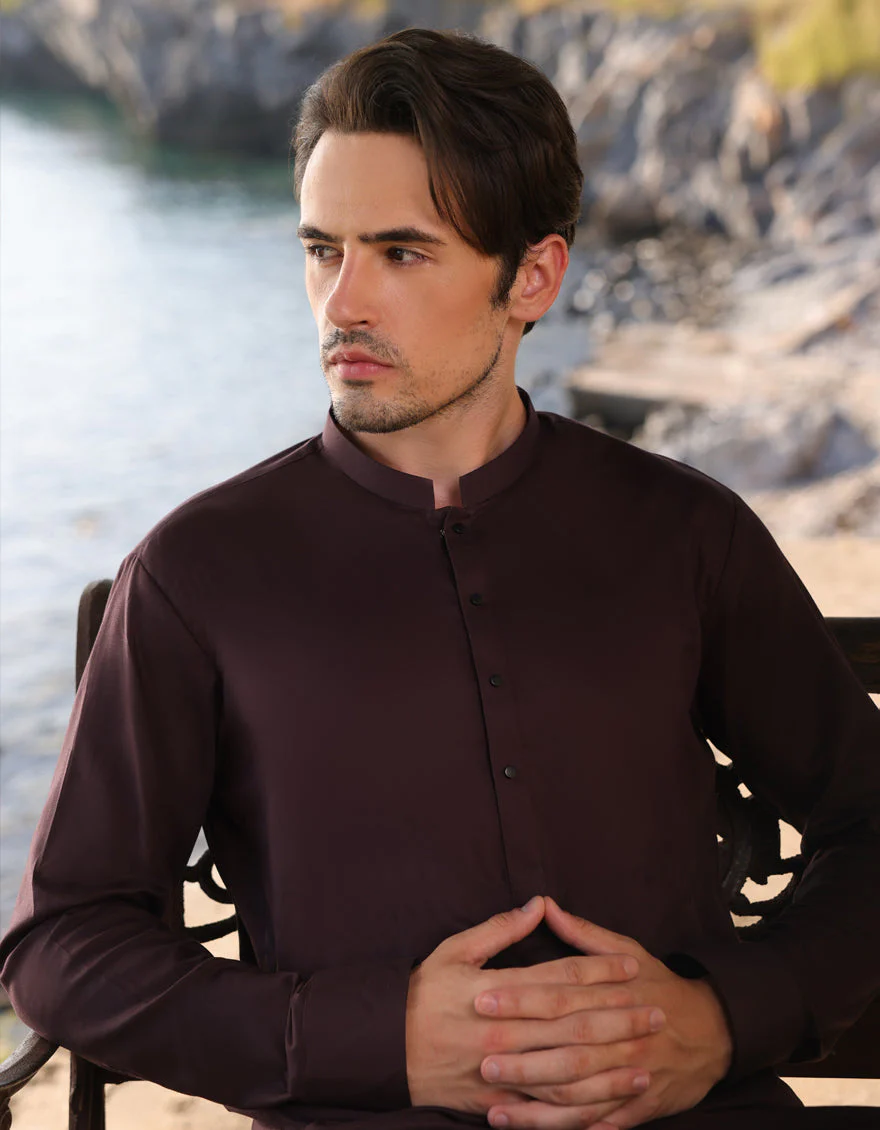 LIVER BROWN COTTON SPECIAL KURTA TROUSERS | JJKP-A-33205/S25/JJ9828-PN - Image 2