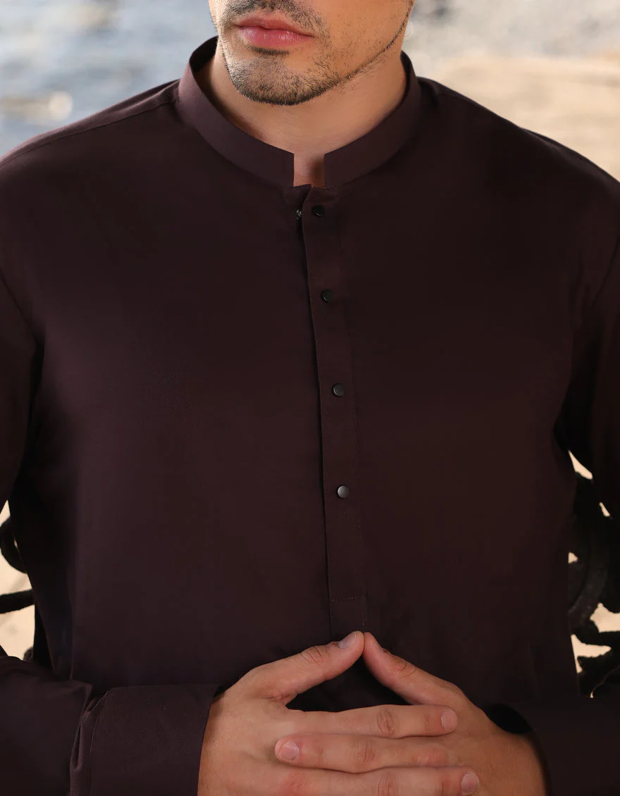 LIVER BROWN COTTON SPECIAL KURTA TROUSERS | JJKP-A-33205/S25/JJ9828-PN - Image 3
