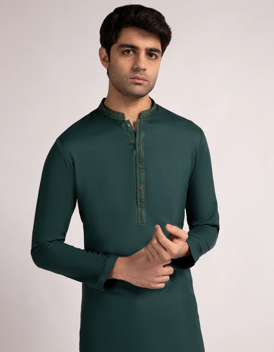GREEN KURTA TROUSERS | JJKP-A-33583/S25/JJ9851-FL - Image 4