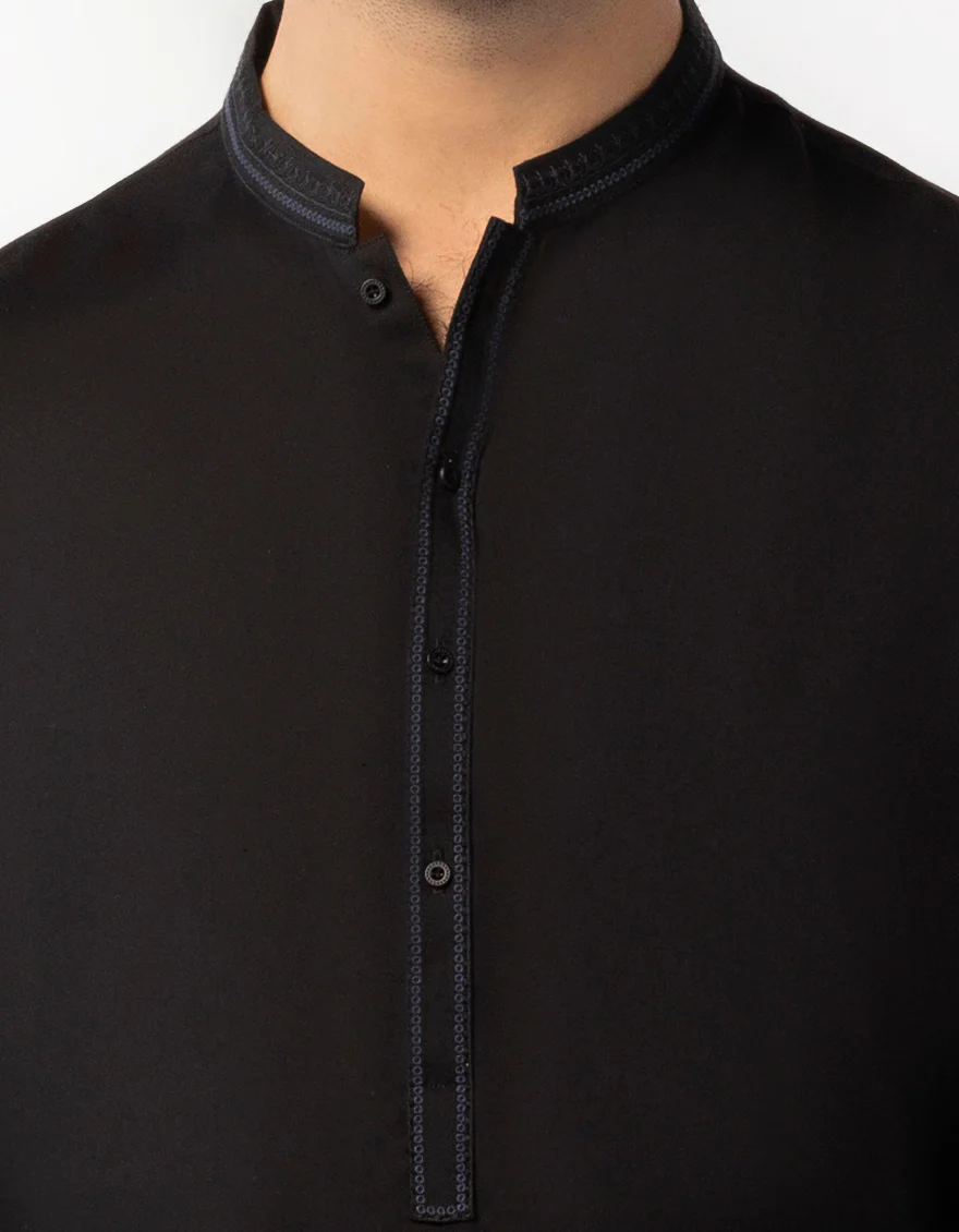 BLACK BLENDED KURTA TROUSERS | JJKP-A-33716/S25/JJ9350-FL - Image 3