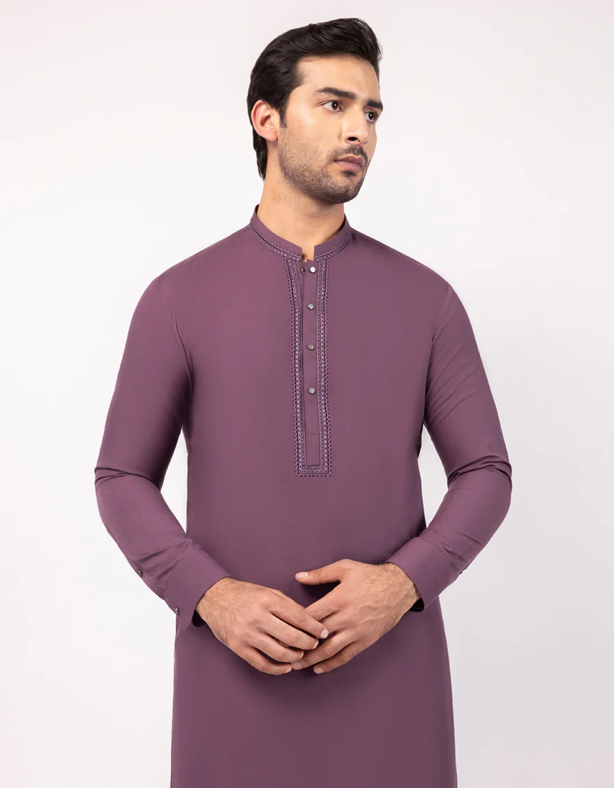 PURPLE BLENDED KURTA TROUSERS | JJKP-A-33721/S25/JJ9941-SF - Image 2