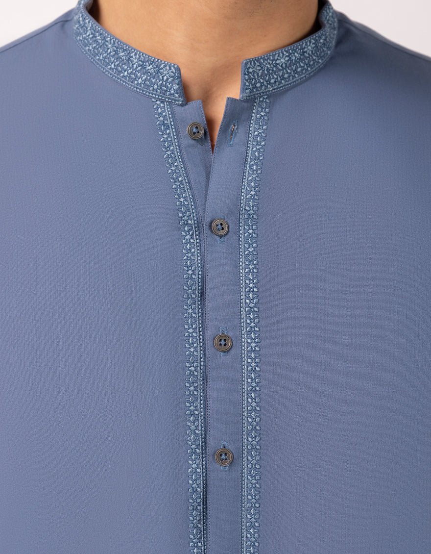 BLUE BLENDED KURTA TROUSERS | JJKP-A-33729/S25/JJ9944-SF - Image 3