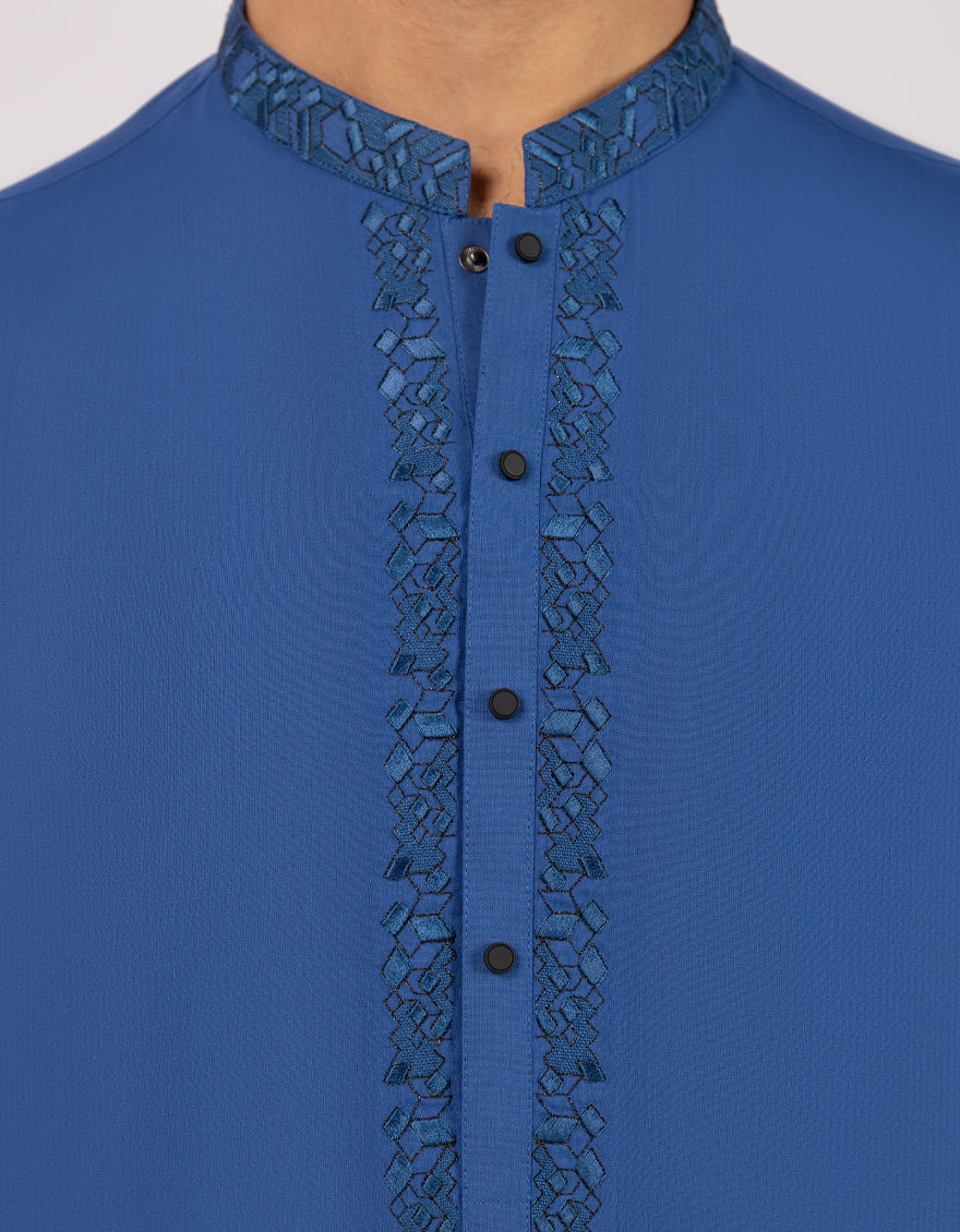 BLUE BLENDED KURTA TROUSERS | JJKP-A-33730/S25/JJ9944-SF - Image 3