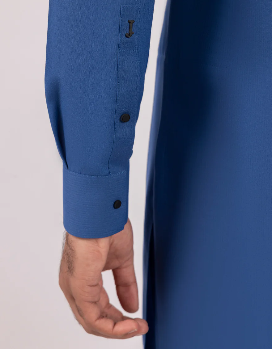 BLUE BLENDED KURTA TROUSERS | JJKP-A-33730/S25/JJ9944-SF - Image 4