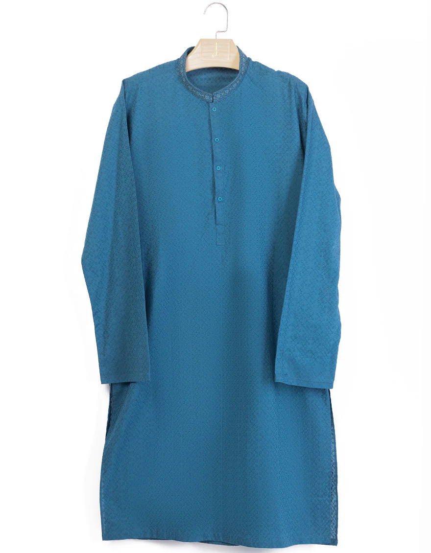 BLUE COTTON SPECIAL KURTA TROUSERS | JJKP-A-34959/S25/JJ9781-SF