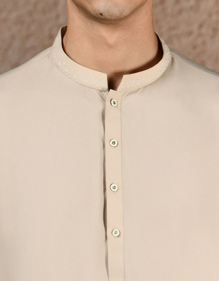 BEIGE BLENDED SPECIAL KURTA TROUSERS | JJKP-A-34995/S25/JJ10063-SF - Image 2
