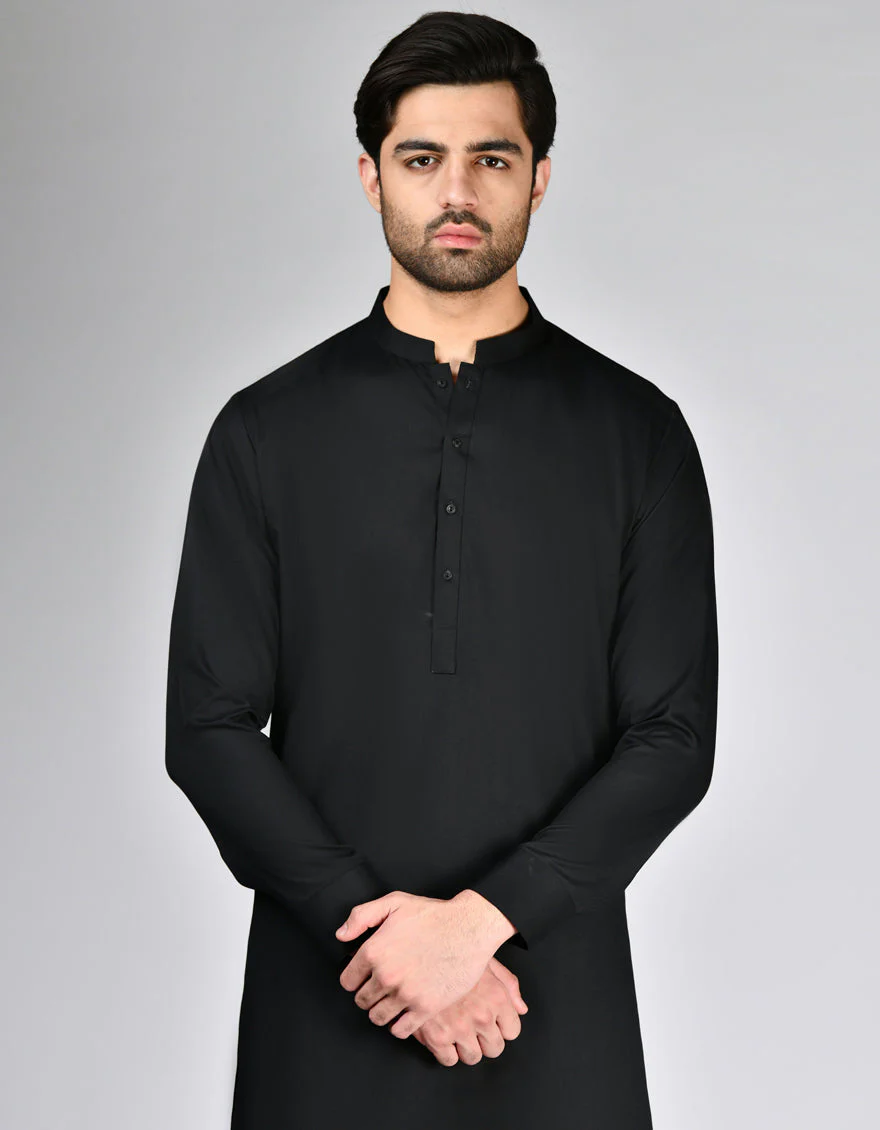BLACK CVC SPECIAL KURTA TROUSERS | JJKP-A-46493/S24/JJ8745-PN