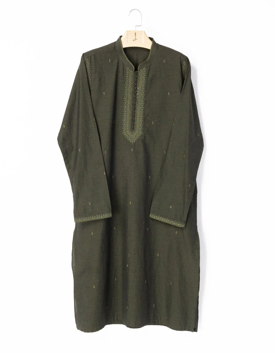 FOREST GREEN COTTON SPECIAL KURTA TROUSERS | JJKP-SP-A-34886/S25/DMS1022-FL