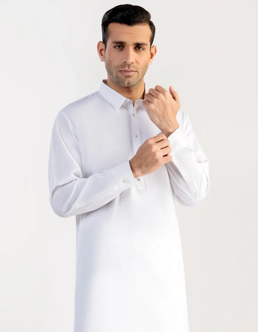 WHITE BLENDED KAMEEZ SHALWAR | JJKS-A-30727-R28-AP/S25/JJ9737-PN - Image 2