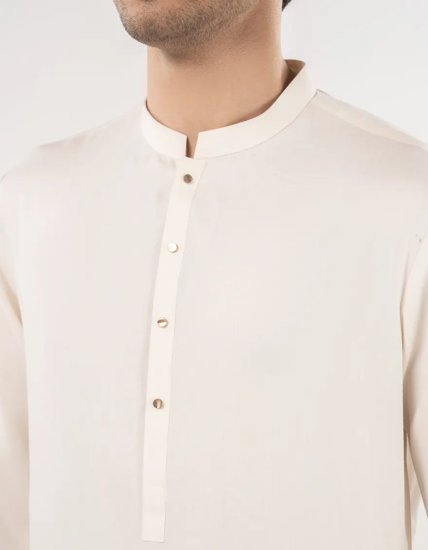 OFF WHITE BLENDED KAMEEZ SHALWAR | JJKS-A-33048/S25/JJ9350-PN - Image 3