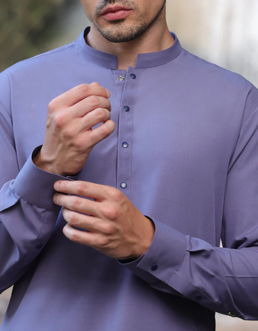 PURPLE BLENDED KAMEEZ SHALWAR | JJKS-A-33222/S25/JJ9572-CL - Image 3