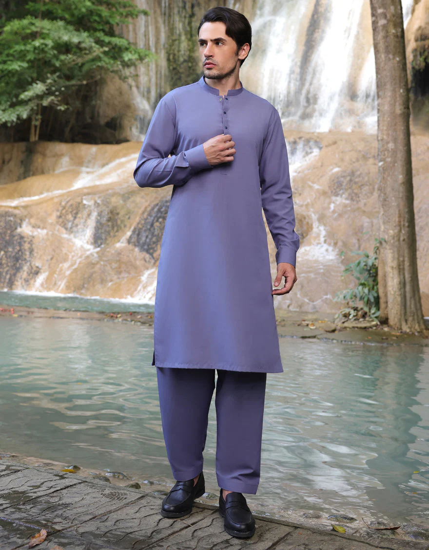PURPLE BLENDED KAMEEZ SHALWAR | JJKS-A-33222/S25/JJ9572-CL - Image 4