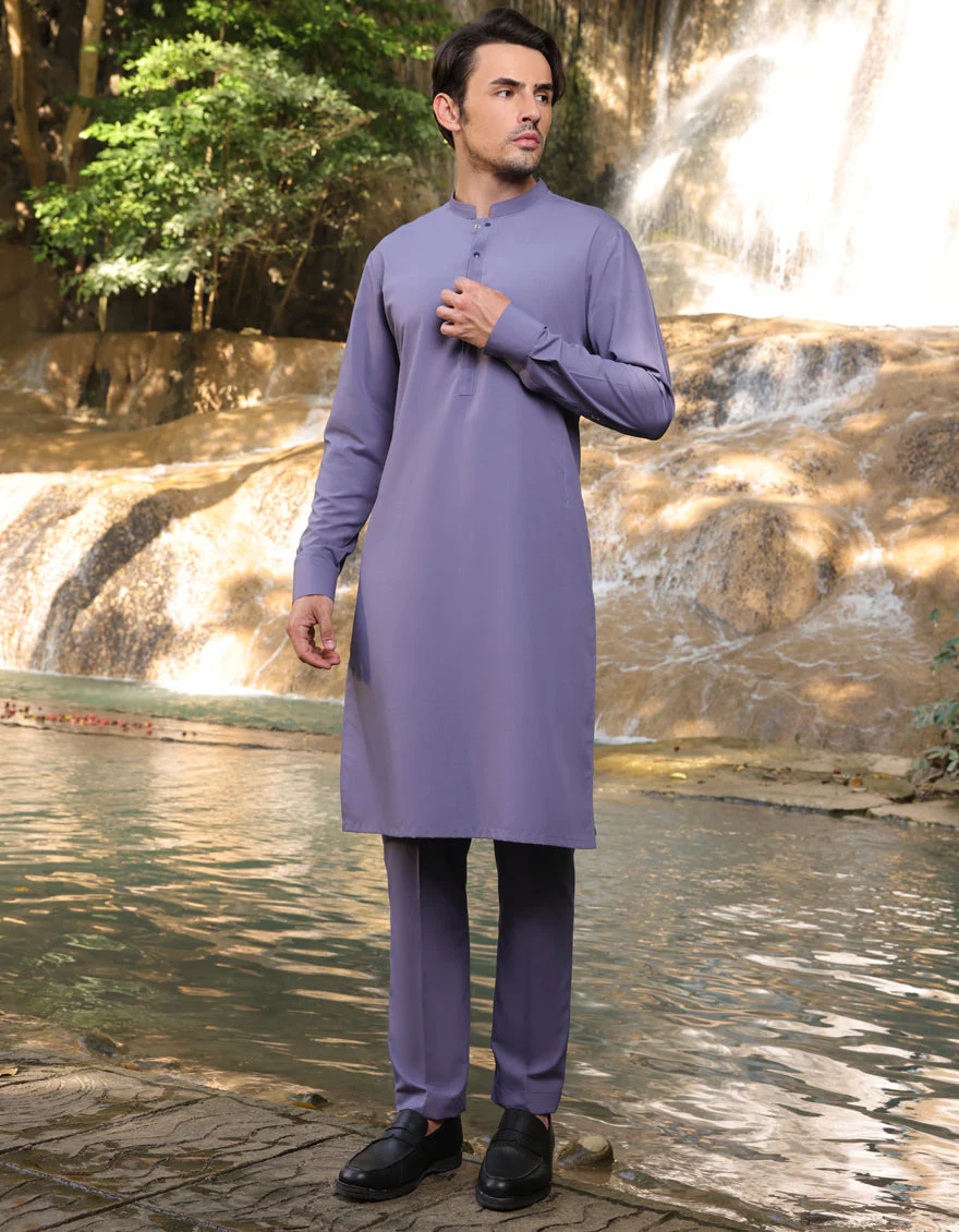 PURPLE BLENDED KAMEEZ SHALWAR | JJKS-A-33222/S25/JJ9572-CL - Image 5