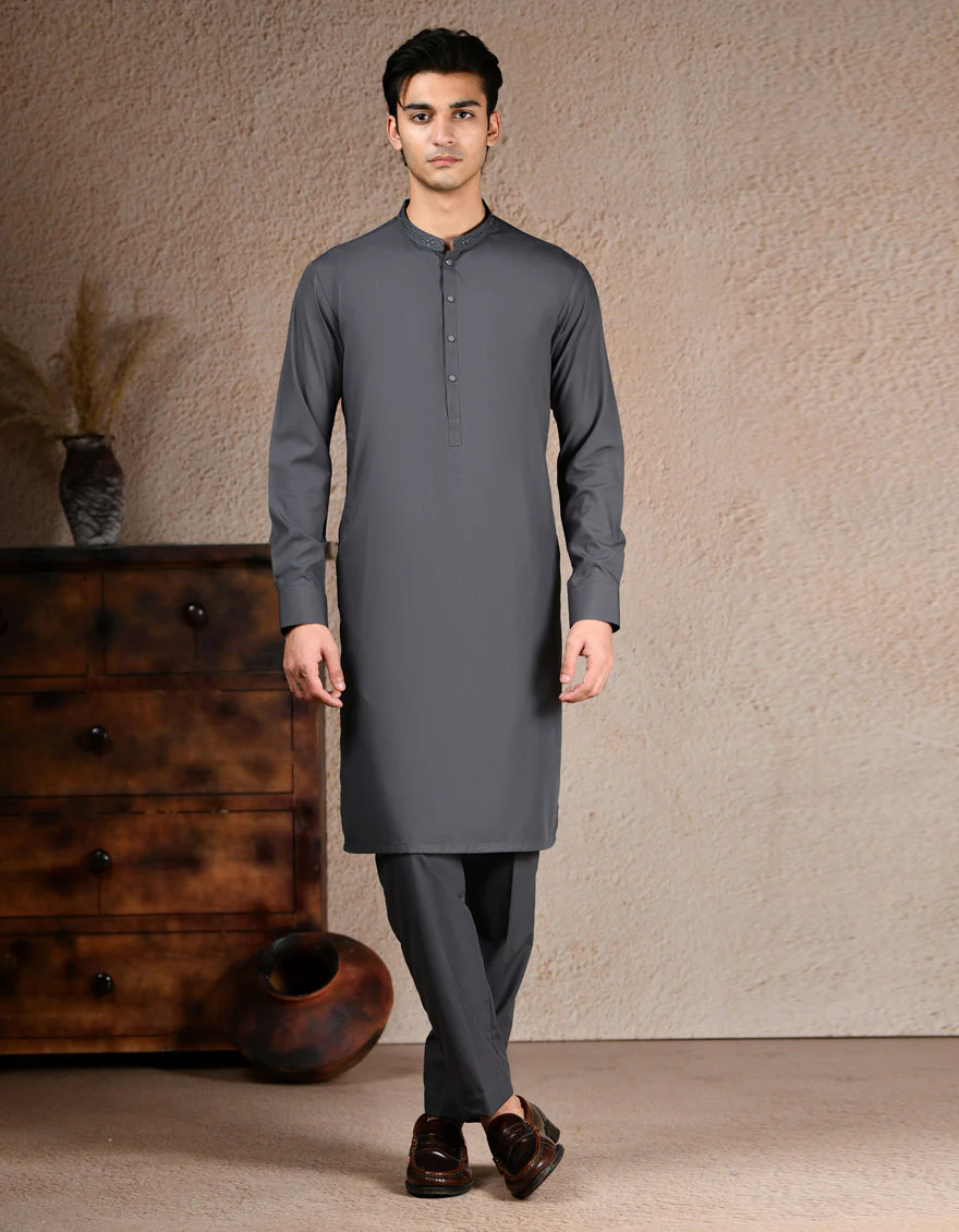GREY BLENDED KAMEEZ SHALWAR | JJKS-A-33248/S25/JJ9691-SF