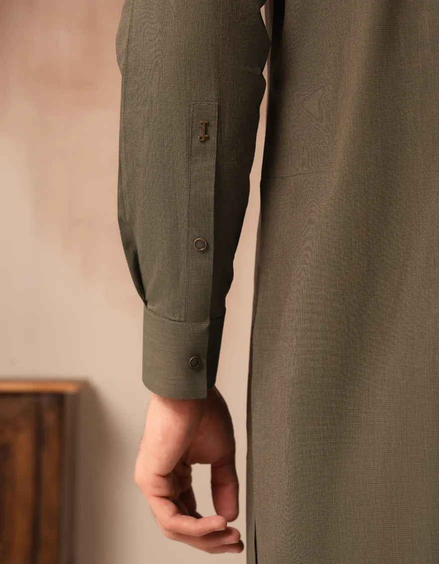 GREEN COTTON KAMEEZ SHALWAR | JJKS-A-33452/S25/JJ9873-CL - Image 4
