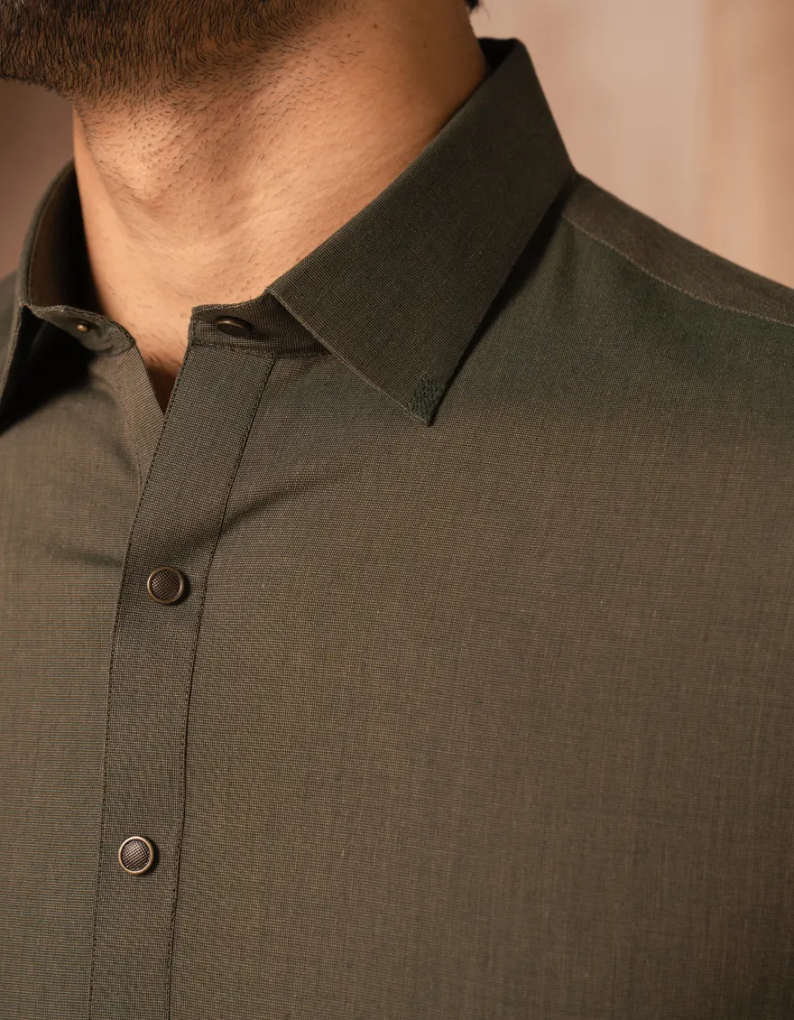 GREEN COTTON KAMEEZ SHALWAR | JJKS-A-33452/S25/JJ9873-CL - Image 5