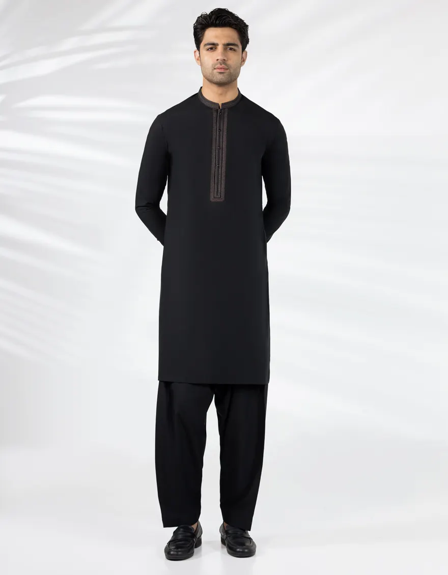 BLACK KAMEEZ SHALWAR | JJKS-A-33454/S25/JJ10123-SF