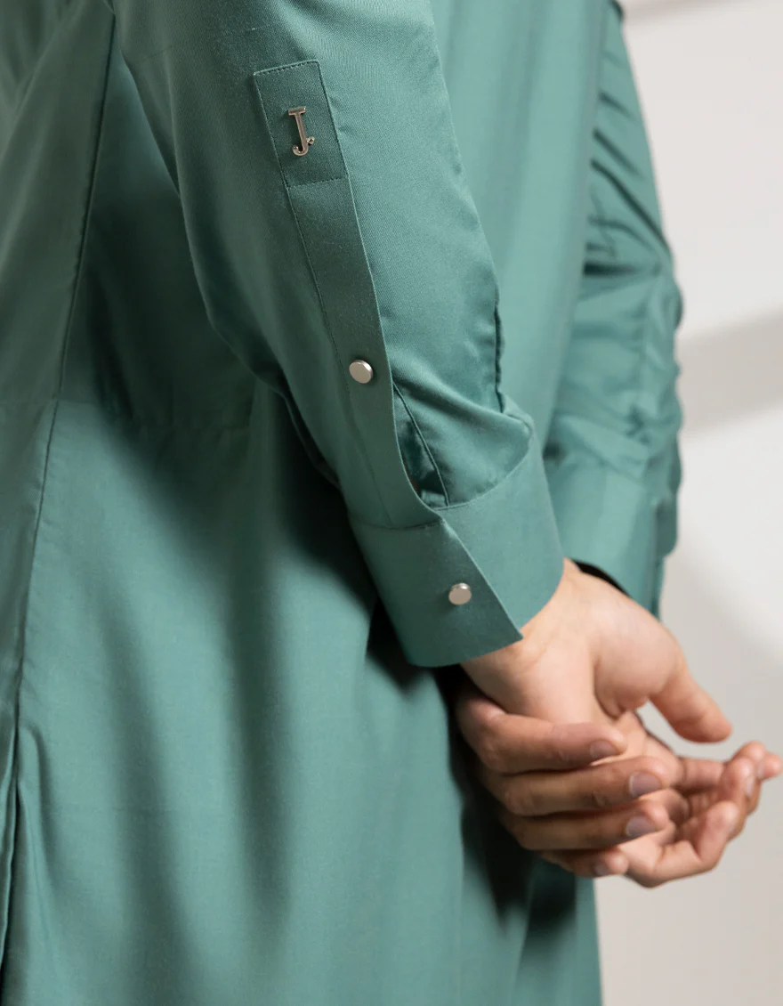 GREEN KAMEEZ SHALWAR | JJKS-A-33461/S25/JJ9822-SF - Image 5