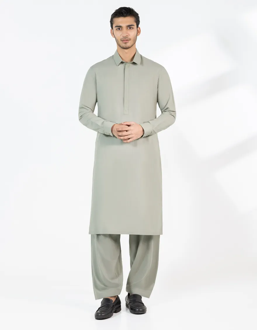 SAGE GREEN KAMEEZ SHALWAR | JJKS-A-33463/S25/JJ10028-CL