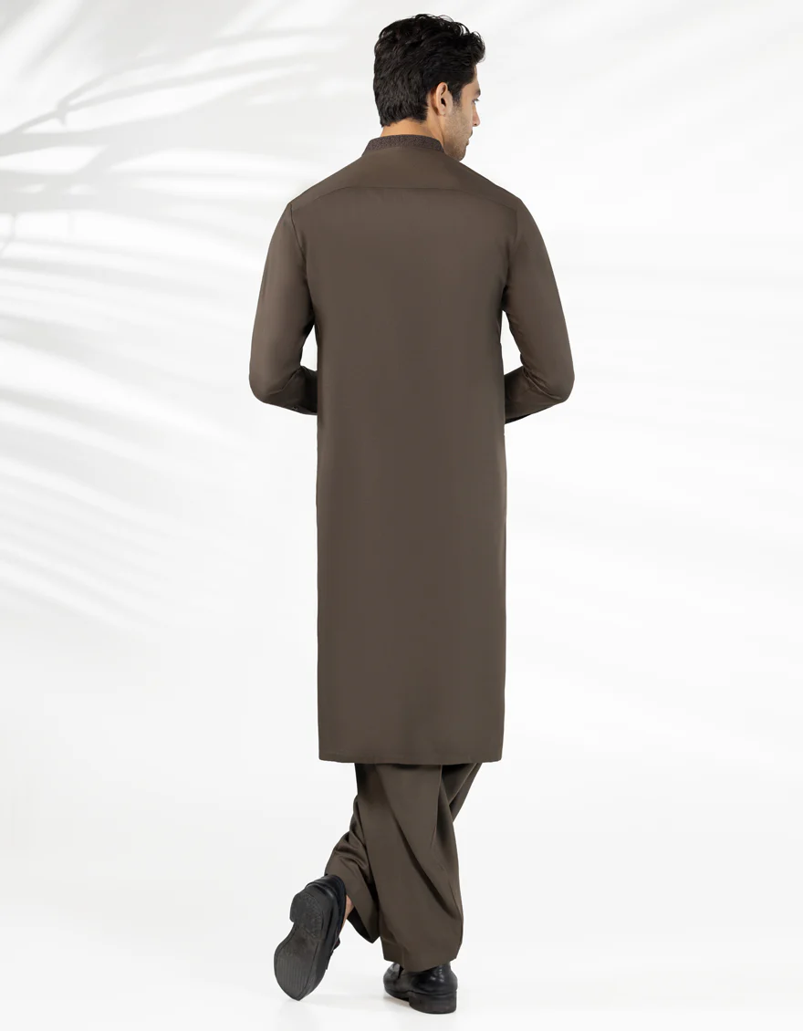 BROWN KAMEEZ SHALWAR | JJKS-A-33483/S25/JJ9856-SF - Image 3