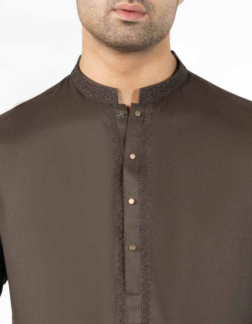BROWN KAMEEZ SHALWAR | JJKS-A-33483/S25/JJ9856-SF - Image 5