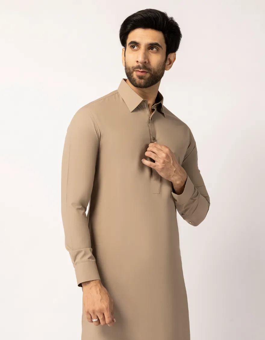 BROWN BLENDED KAMEEZ SHALWAR | JJKS-A-33559/S25/JJ9867-CL - Image 2