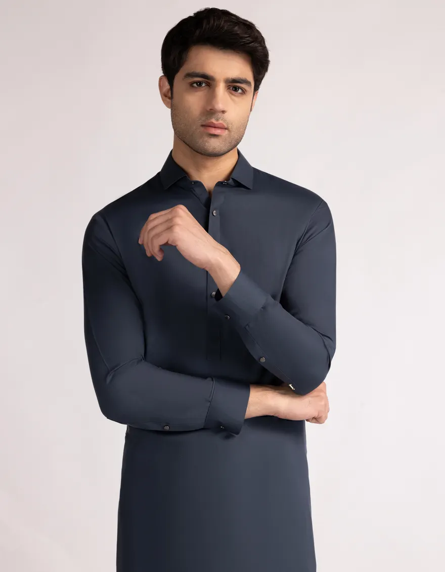 BLUE BLENDED KAMEEZ SHALWAR | JJKS-A-33562/S26/JJ9947-PN - Image 2