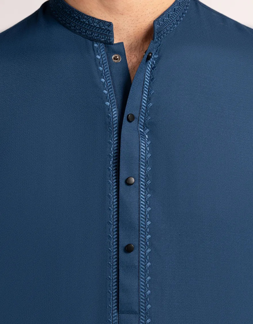 BLUE BLENDED KAMEEZ SHALWAR | JJKS-A-33641/S25/JJ10082-SF - Image 3