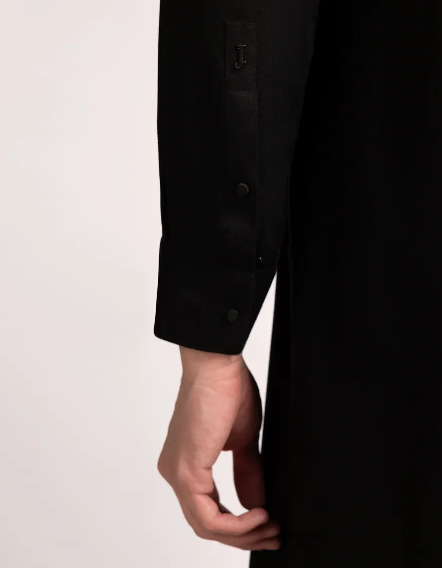 BLACK BLENDED KAMEEZ SHALWAR | JJKS-A-33722/S25/JJ10418-SF - Image 4