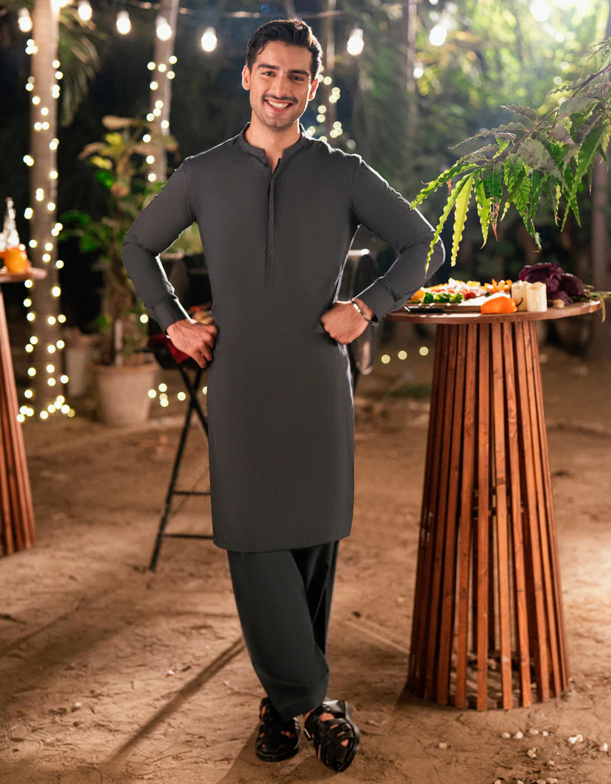 GREY BLENDED KAMEEZ SHALWAR | JJKS-A-46669/S25/JJ9818-SF