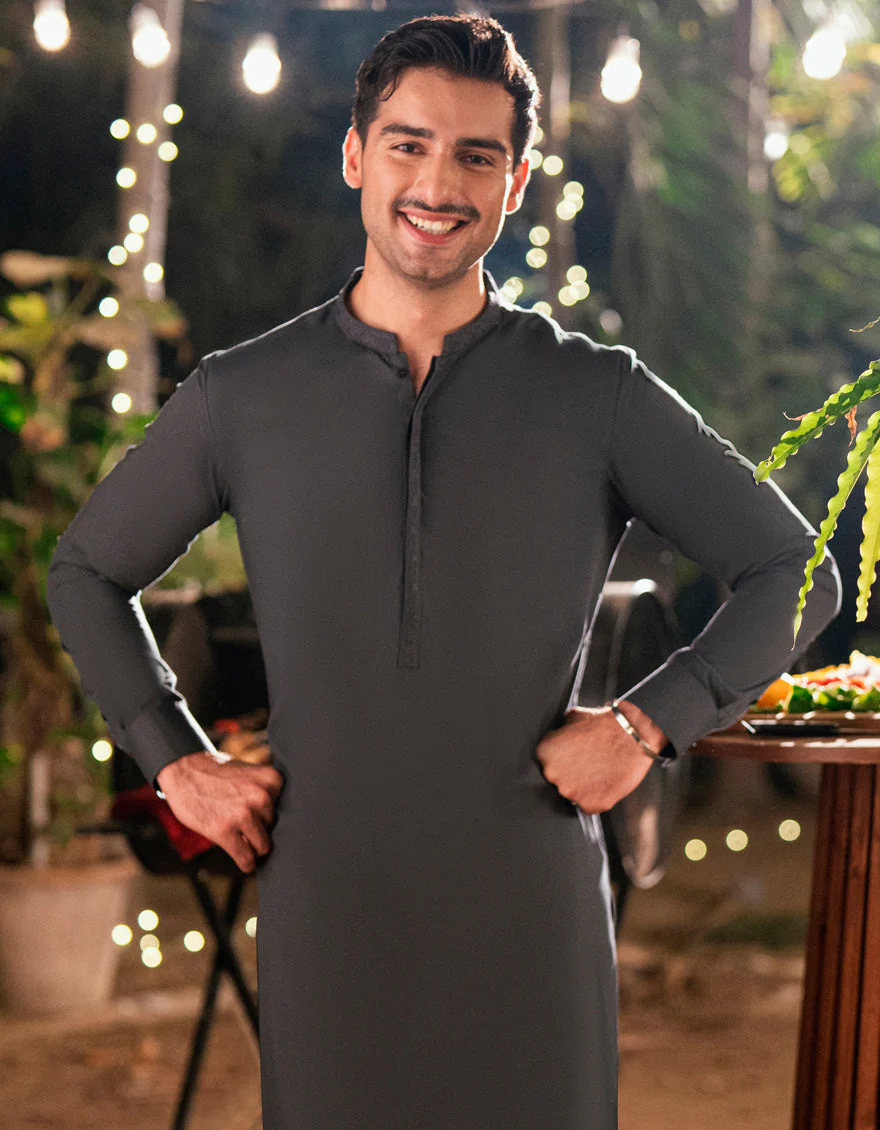GREY BLENDED KAMEEZ SHALWAR | JJKS-A-46669/S25/JJ9818-SF - Image 2