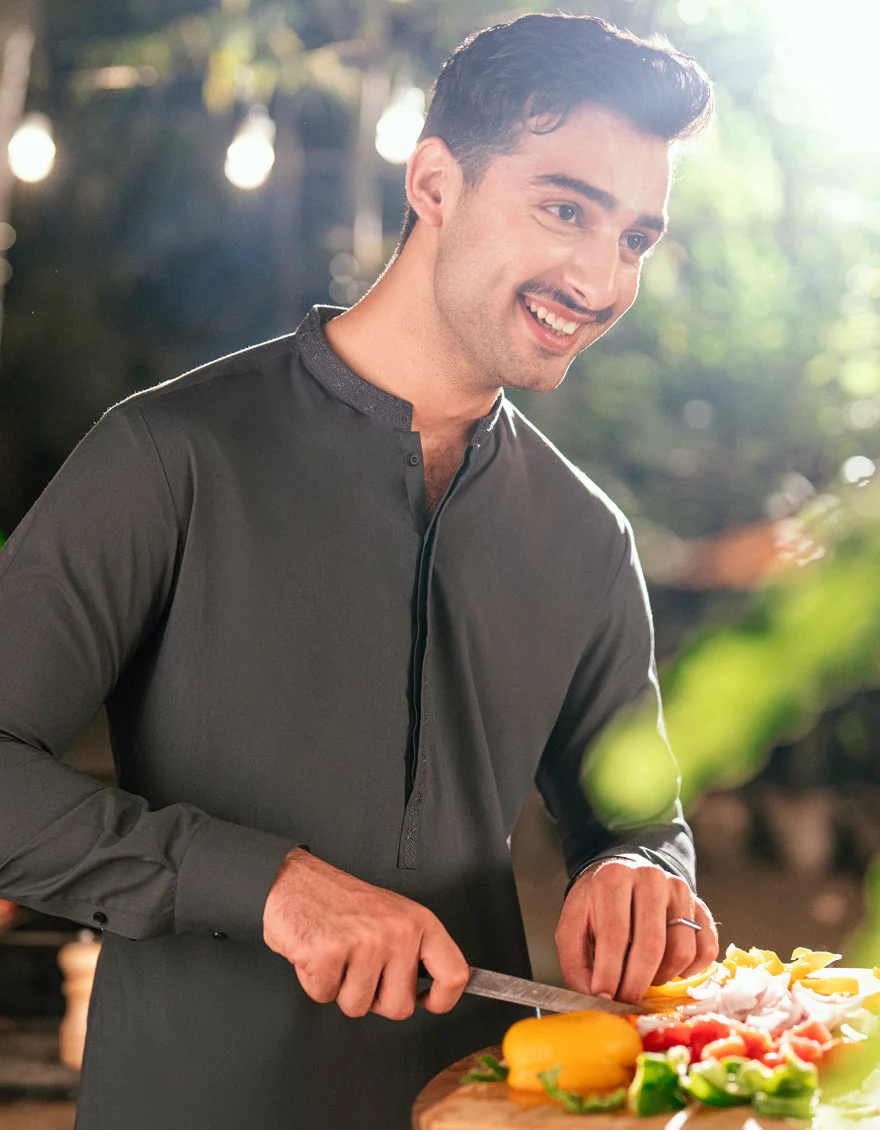 GREY BLENDED KAMEEZ SHALWAR | JJKS-A-46669/S25/JJ9818-SF - Image 4