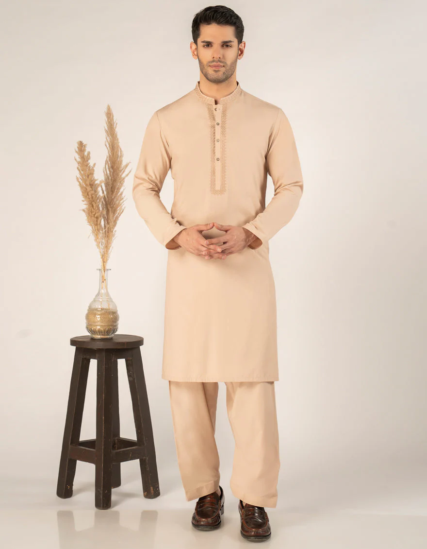 PEACH BLENDED KAMEEZ SHALWAR | JJKS-A-46728/S25/JJ9870-SF