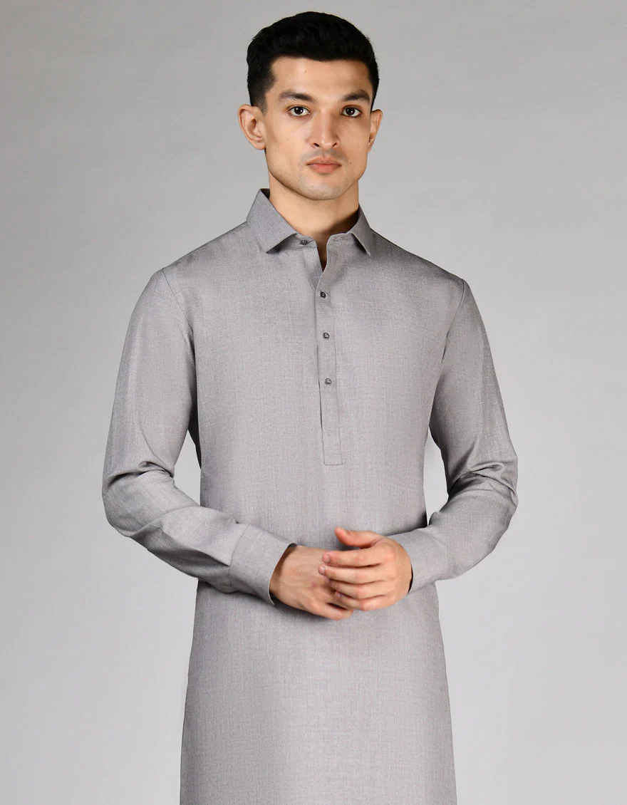 GREY BLENDED KAMEEZ SHALWAR | JJKS-A-47303/S24/JJ8796-PN