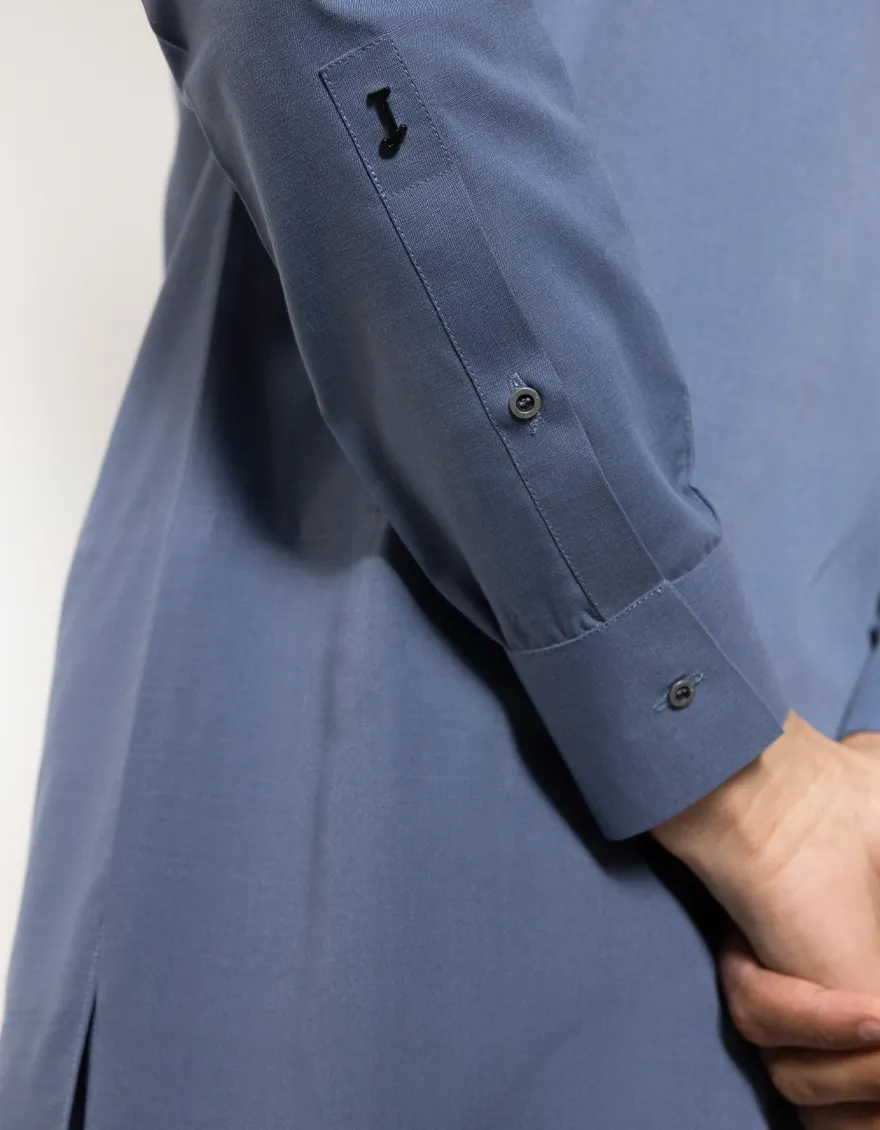 GREYISH BLUE POLYESTER KAMEEZ SHALWAR | JJKS-A-47440/S25/JJ9937-SF - Image 5