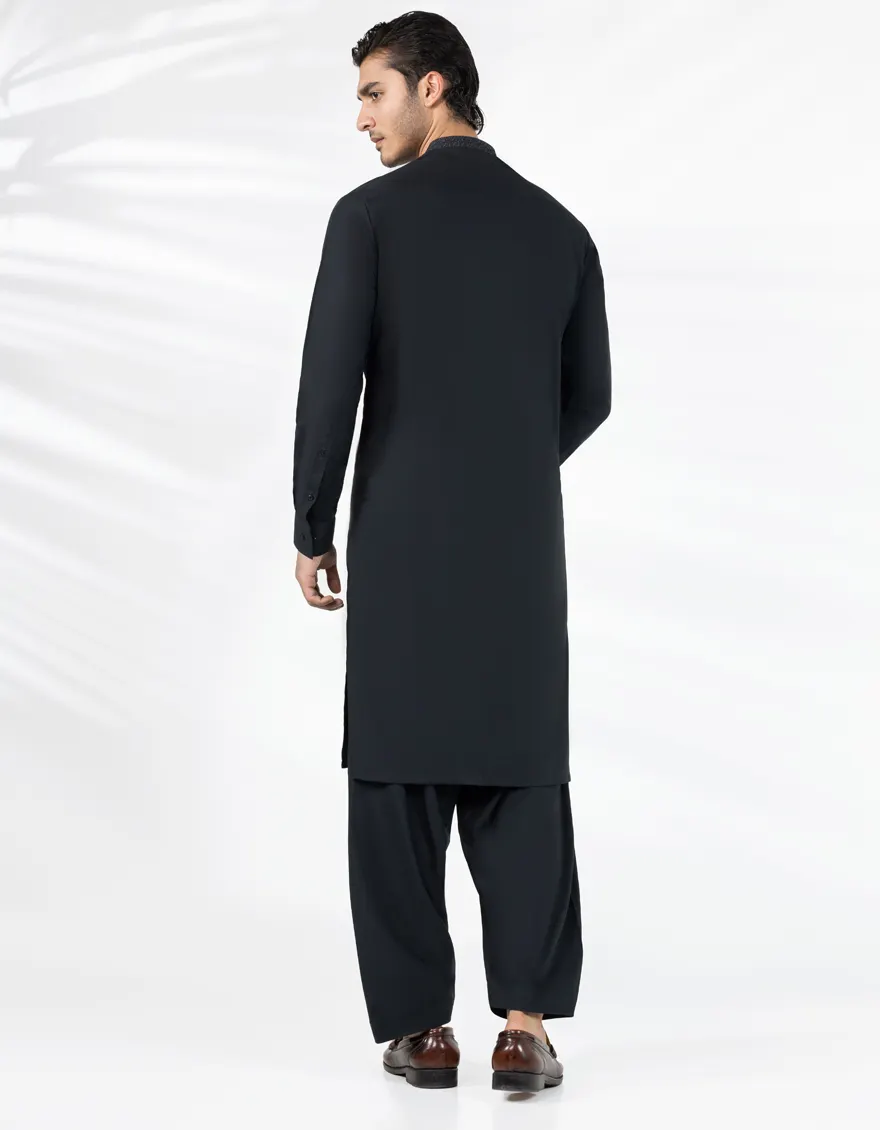 BLACK KAMEEZ SHALWAR | JJKS-A-47441/S25/JJ9869-SF - Image 3