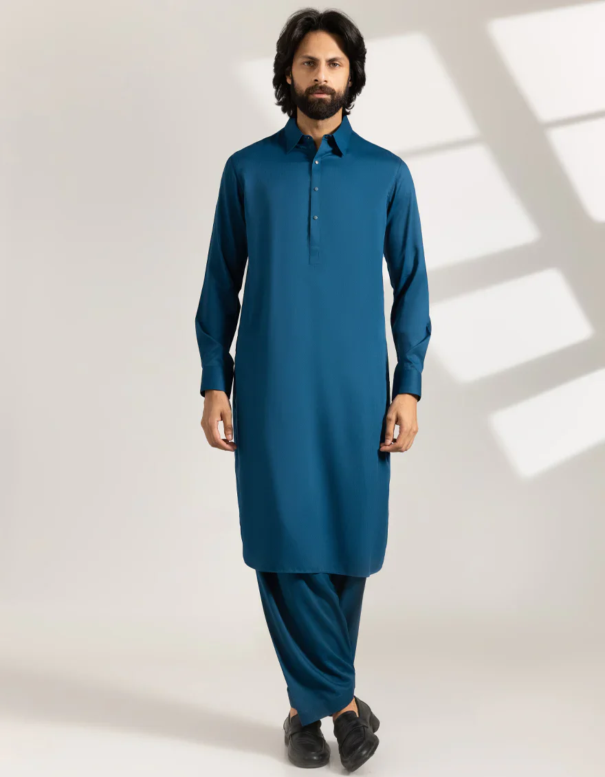 TEAL BLUE KAMEEZ SHALWAR | JJKS-A-47493/S25/JJ9988-CL
