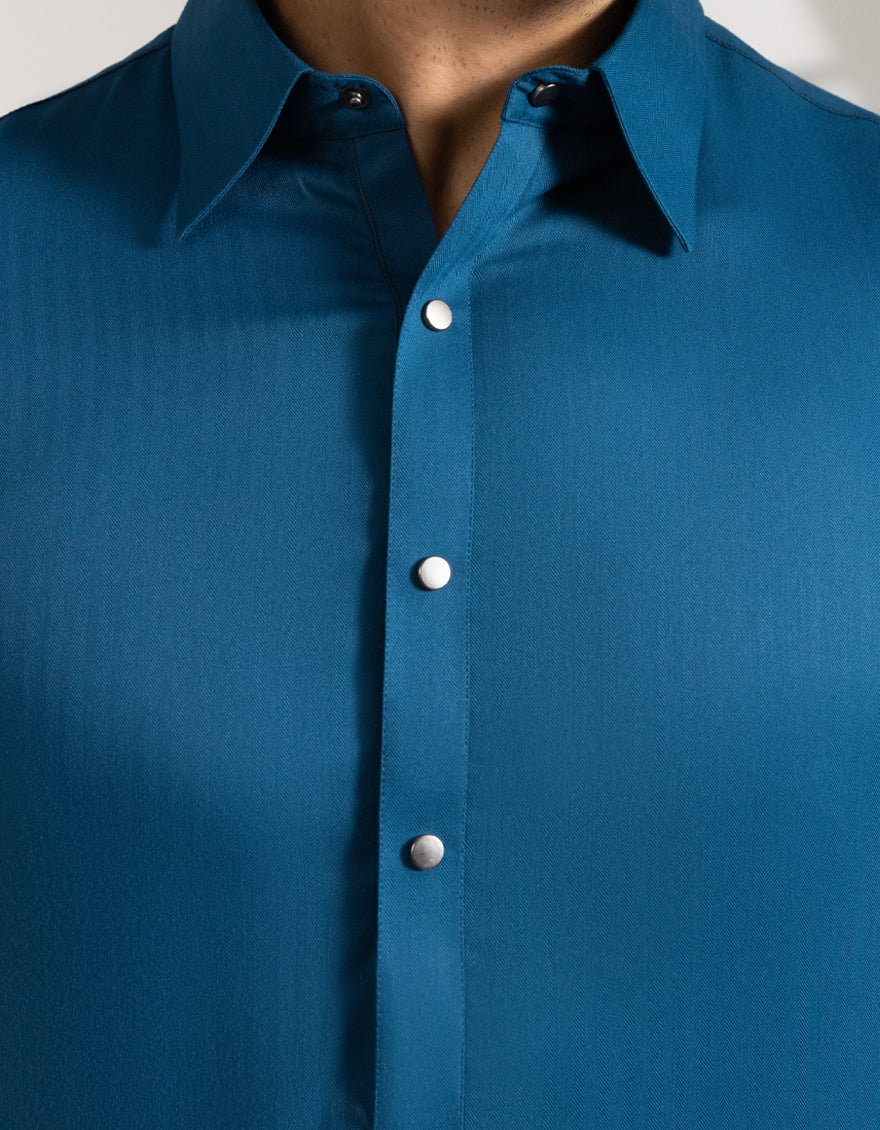 TEAL BLUE KAMEEZ SHALWAR | JJKS-A-47493/S25/JJ9988-CL - Image 3