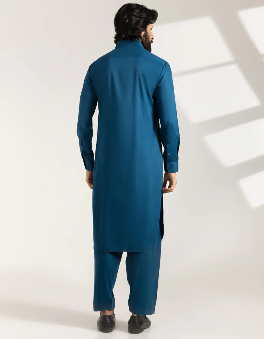 TEAL BLUE KAMEEZ SHALWAR | JJKS-A-47493/S25/JJ9988-CL - Image 4