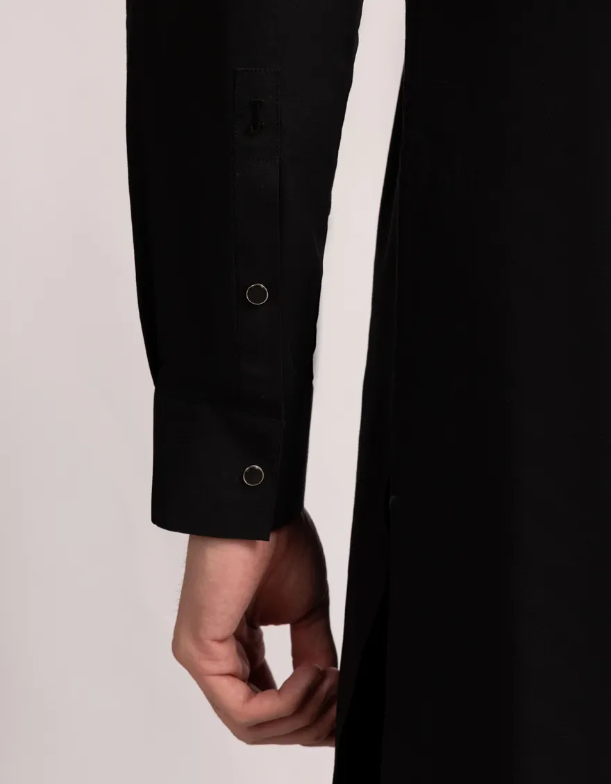 BLACK BLENDED KAMEEZ SHALWAR | JJKS-A-47534/S25/JJ10022-PN - Image 4