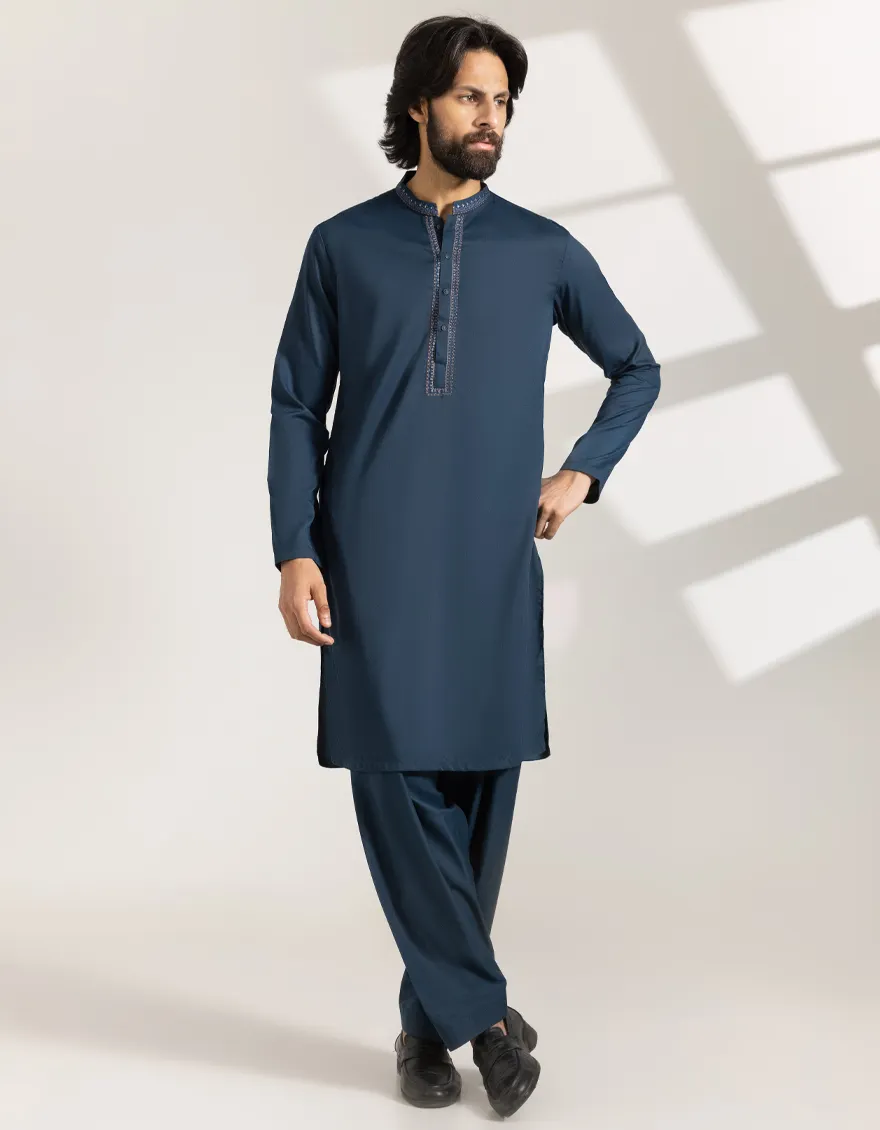 TEAL KAMEEZ SHALWAR | JJKS-A-50174/S25/JJ9855-FL