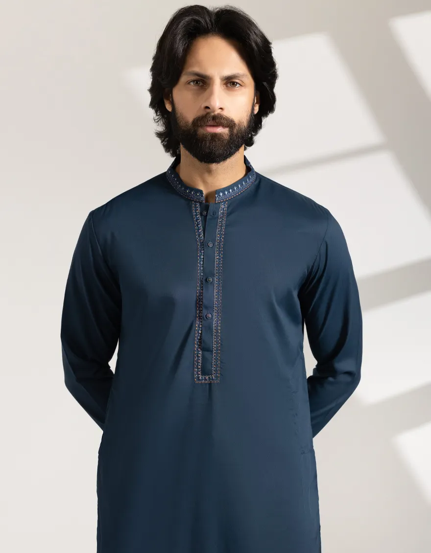 TEAL KAMEEZ SHALWAR | JJKS-A-50174/S25/JJ9855-FL - Image 2