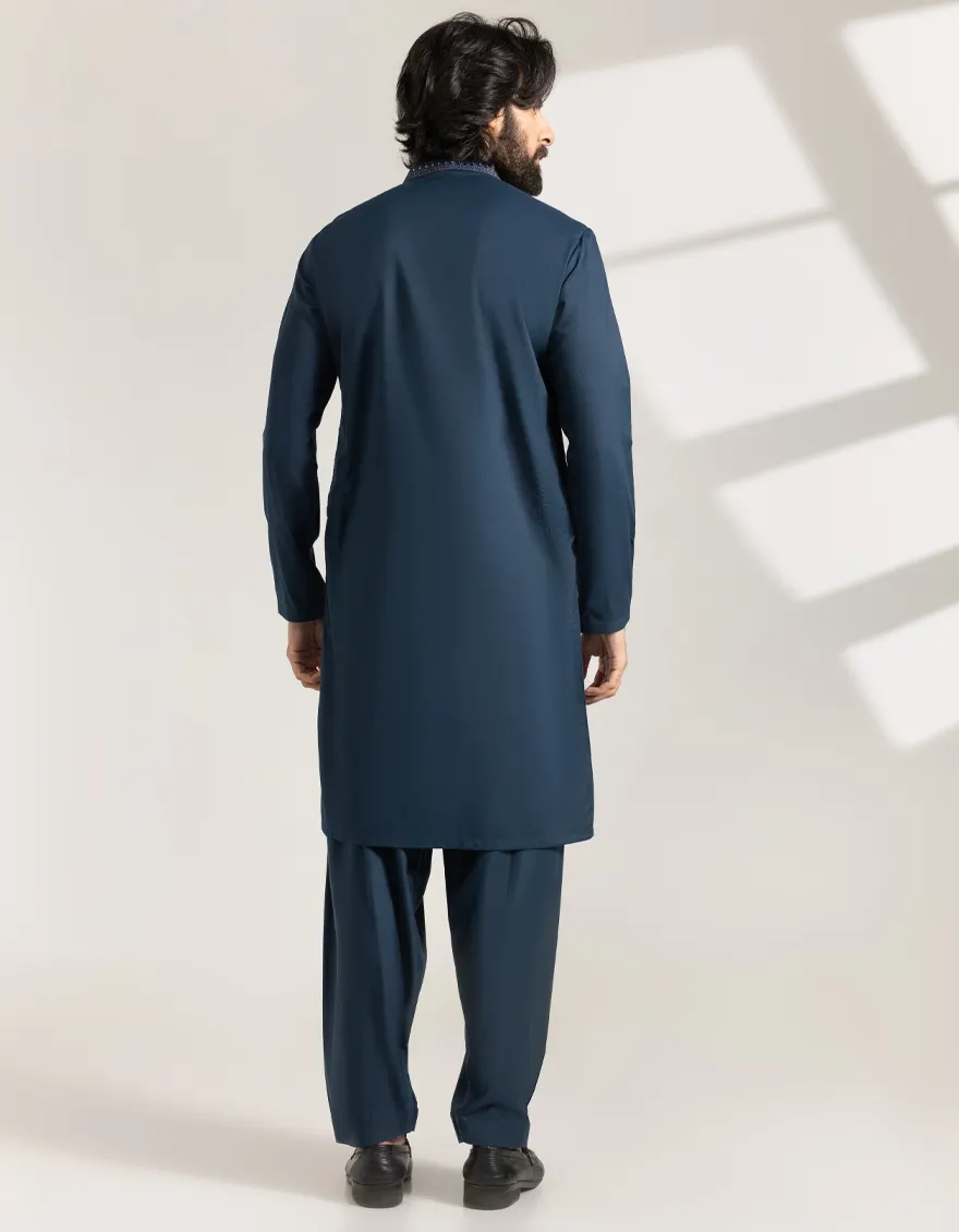 TEAL KAMEEZ SHALWAR | JJKS-A-50174/S25/JJ9855-FL - Image 3
