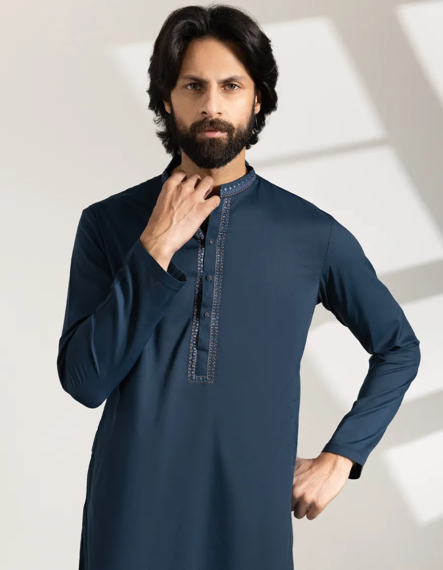TEAL KAMEEZ SHALWAR | JJKS-A-50174/S25/JJ9855-FL - Image 5