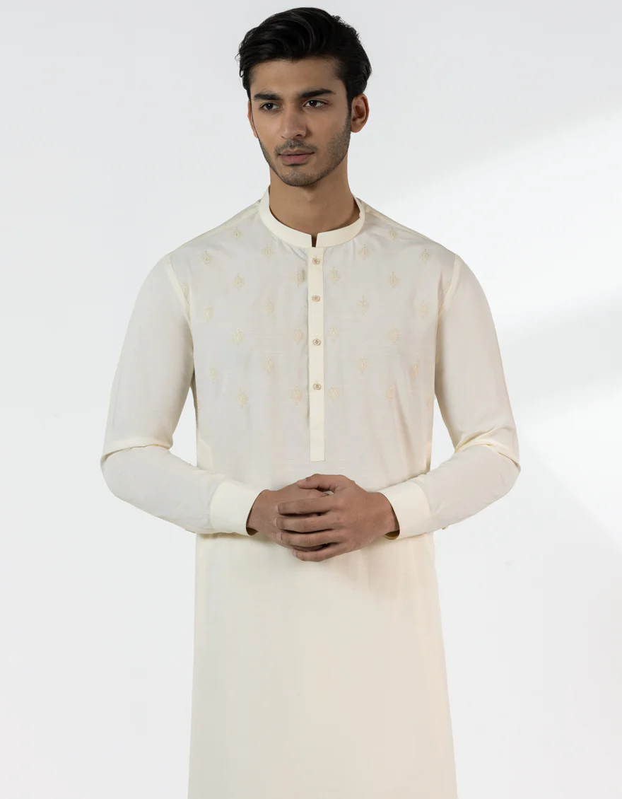 CREAM KAMEEZ SHALWAR | JJKS-A-50244/S25/JJ11073-FL - Image 2