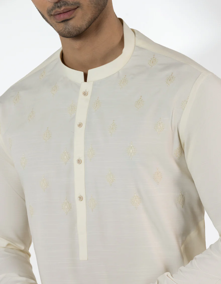CREAM KAMEEZ SHALWAR | JJKS-A-50244/S25/JJ11073-FL - Image 3