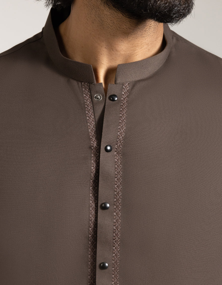 BROWN BLENDED KAMEEZ SHALWAR | JJKS-A-90523/S25/JJ9767-SF - Image 4