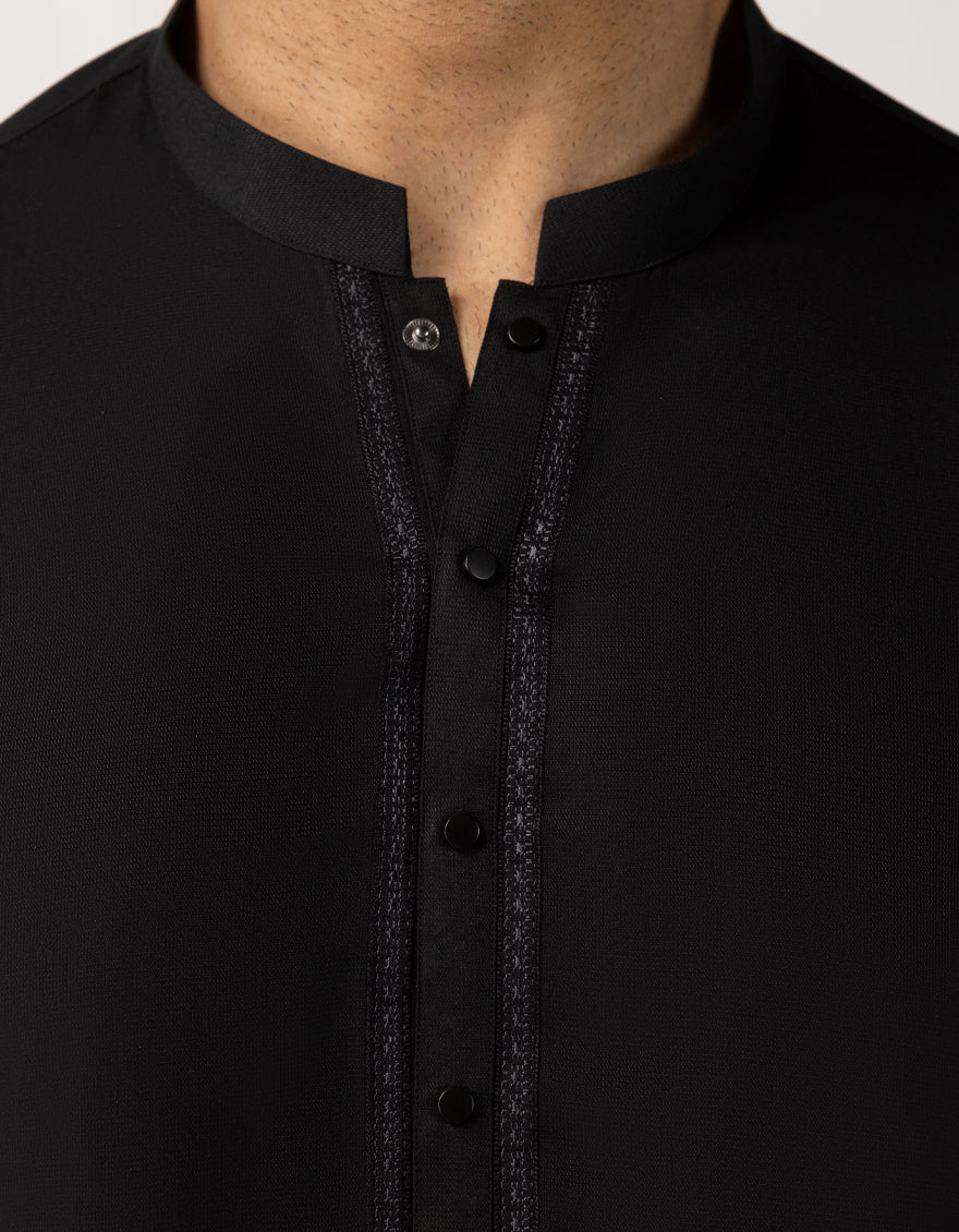 BLACK BLENDED KAMEEZ SHALWAR | JJKS-A-90549/S25/JJ9768-SF - Image 4