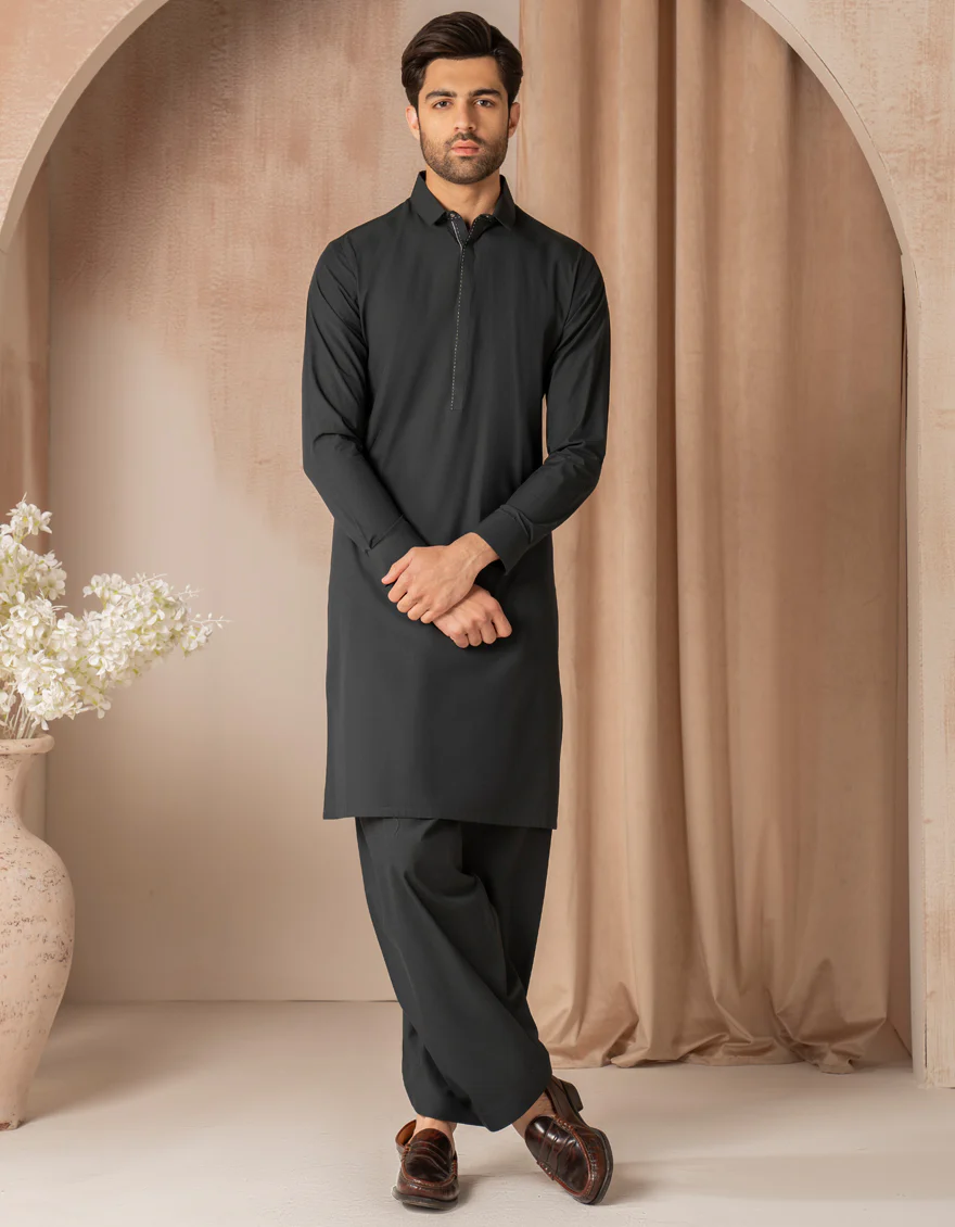 DARK GREEN CVC KAMEEZ SHALWAR | JJKS-S-33428/S25/JJ9788-CL